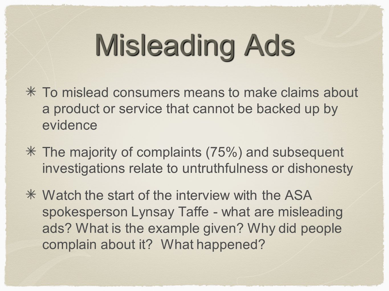 Essay on Misleading the Customers Thorough Advertisement